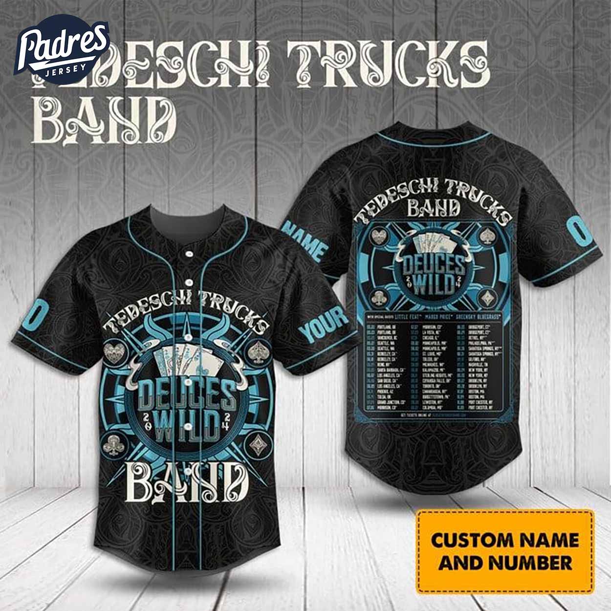 Music Tedeschi Trucks Band Custom Baseball Jersey - Padres Jersey Oasis: Elevate Your Baseball Style Game... (Image 1)