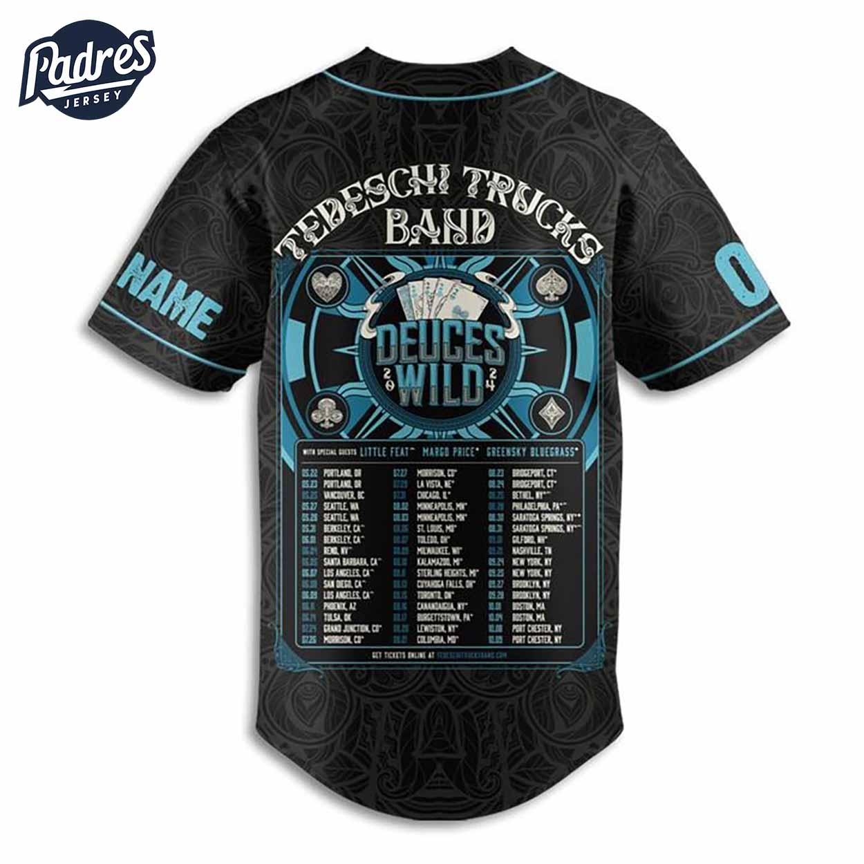 Music Tedeschi Trucks Band Custom Baseball Jersey - Padres Jersey Oasis: Elevate Your Baseball Style Game... (Image 3)