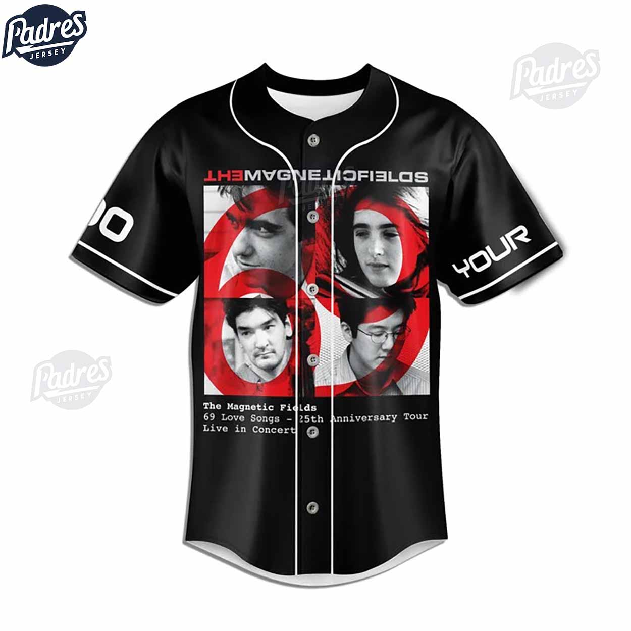 Music The Magnetic Fields Band Baseball Jersey - Padres Jersey Oasis: Elevate Your Baseball Style Game... (Image 2)
