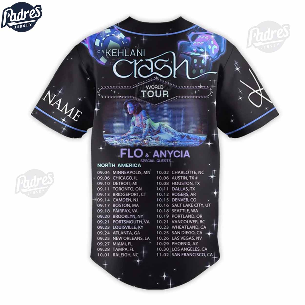 Music World Tour Kehlani Baseball Jersey - Padres Jersey Oasis: Elevate Your Baseball Style Game