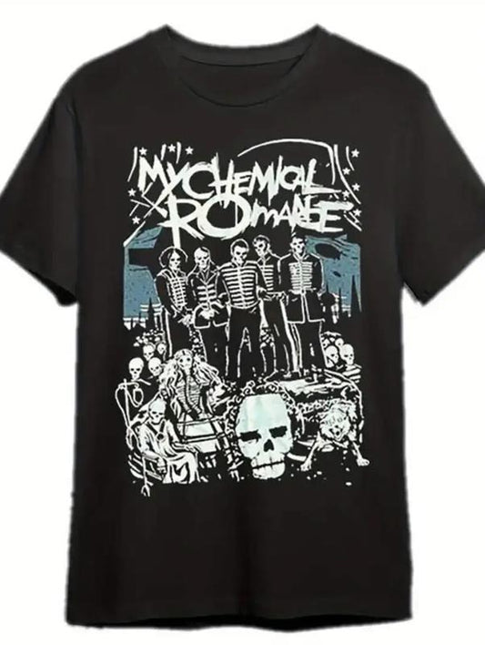 My Chemical Romance Graphic Tee, Iconic Band Print, Unisex Casual Cotton T-Shirt, Rock Music Fan Apparel, Crew Neck...