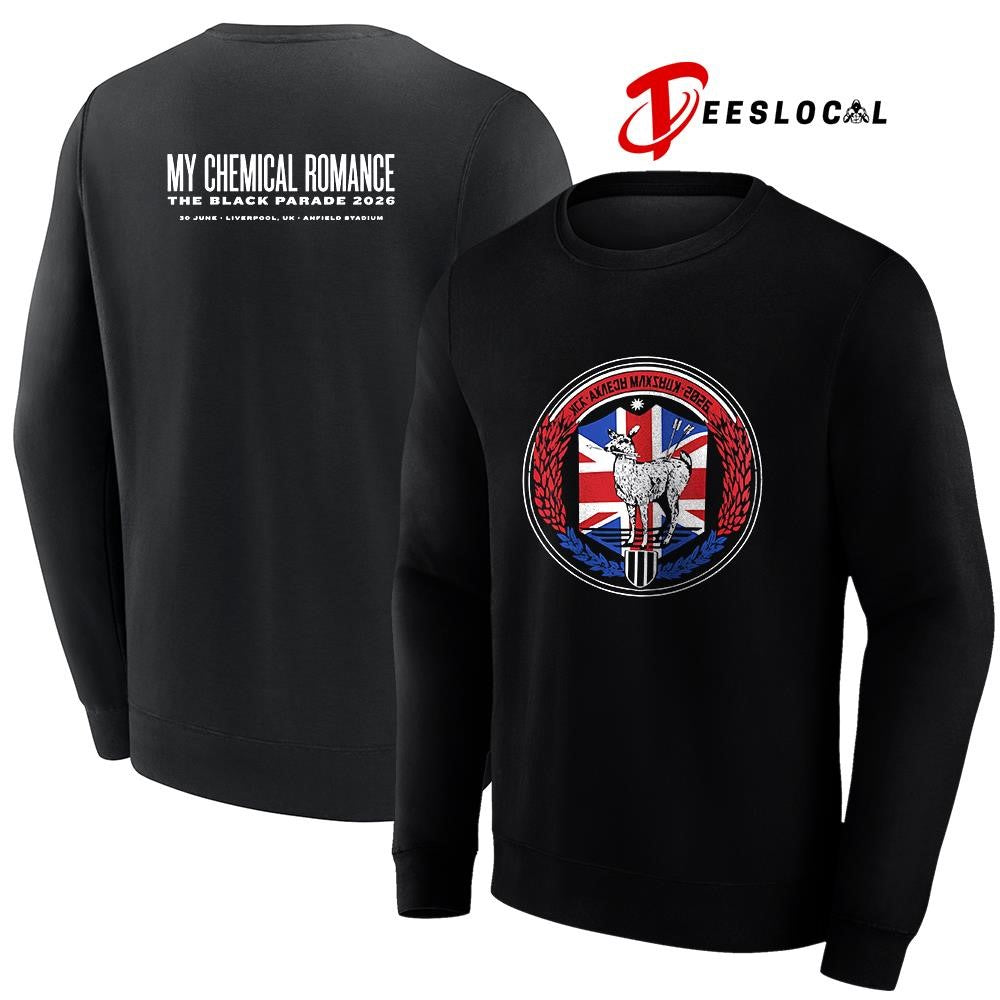 My Chemical Romance Liverpool UK The Black Parade tour Anfield stadium shirt