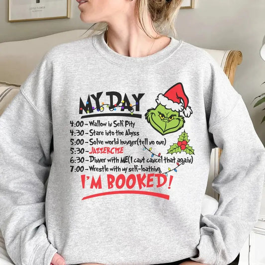 My Day I'm Booked Christmas Sweatshirt, Jazzercise Christmas Tee Shirt, I'm Booked Xmas Sweater, Funny Christmas Shirt, Holiday Winter Clothes