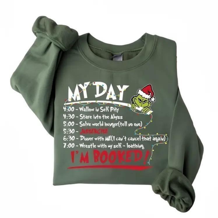 My Day I'm Booked Sweatshirt, Womens Christmas Sweatshirt Womenswear T-Shirts, Hoodie | WearSparks.com