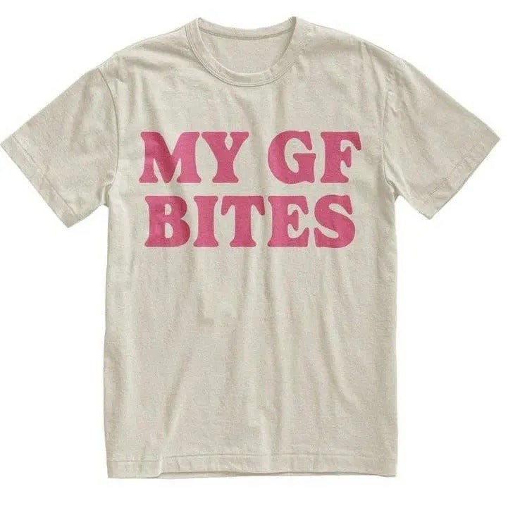 My Gf Bites Tshirt, My Girlfriend Shirt, Funny Gag Gift, Boyfriend Shirt, Boyfriend Gift, Funny Meme, Aesthetic Shirt, Quote Shirt