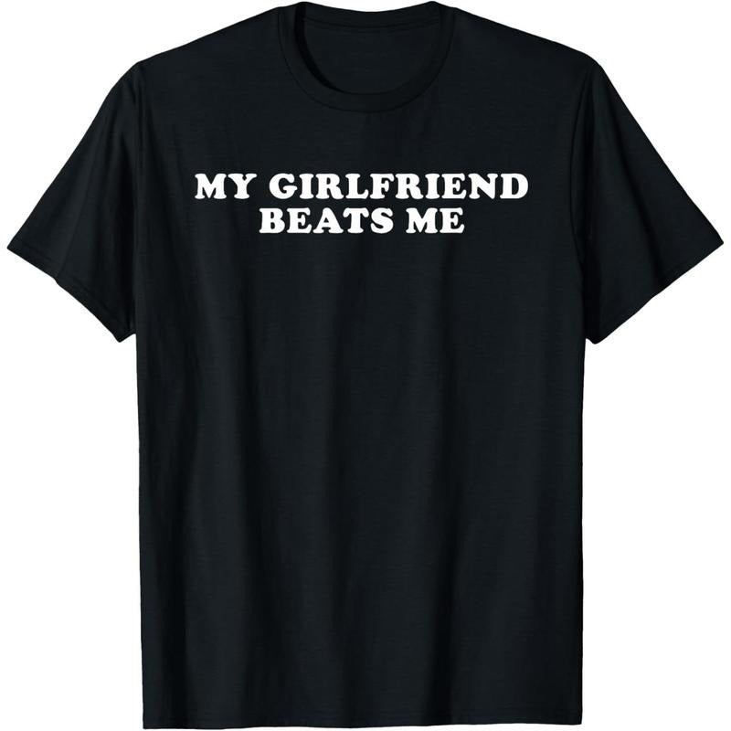 My Girlfriend Beats Me Cotton Short-Sleeve T-Shirt for Men Women Casual Summer Comfort Top Crewneck Unisex Fit Breathable Material Patriotic Spirit in Every Stitch