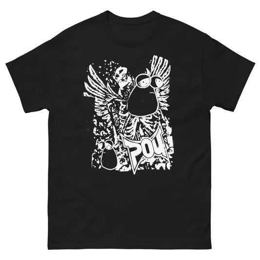 My Pet Alien Pou Domo Cyber Y2K Tapout  amity affliction Tapout Mma Menswear Top Underwear Tshirt Streetwear Man Tropical Crewneck Shortsleeve Round Neck Casual