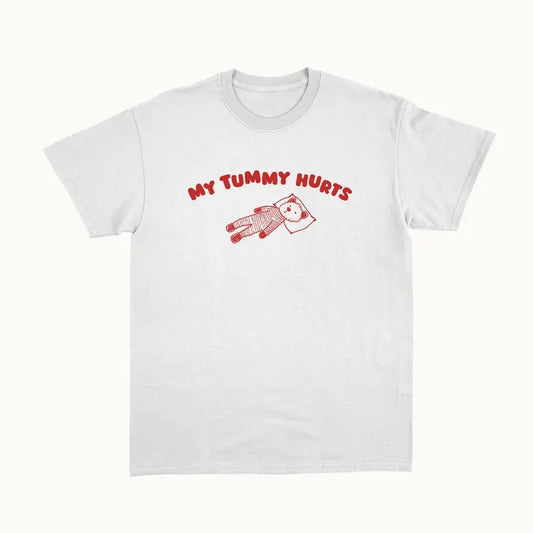 My Tummy Hurts Unisex T Shirt, Funny, Meme, Funny Bear Shirt, Meme Funny Shirt, Unisex T-Shirt, Short Sleeve Tee Shirt, Gifts For Women, Gifts For Christmas Birthday Mothers Day Anniversary Fit Top