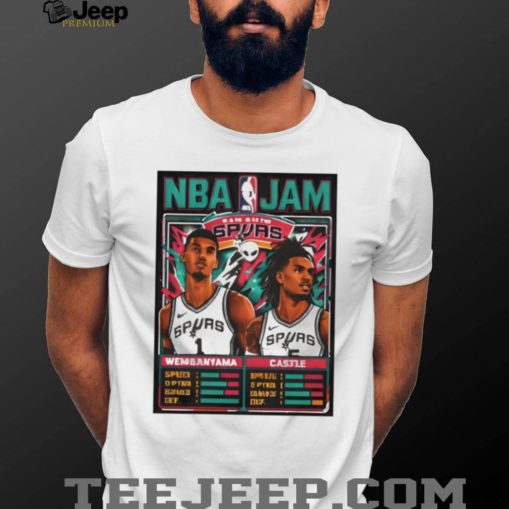 NBA Jam Victor Wembanyama and Stephon Castle Spurs T Shirt