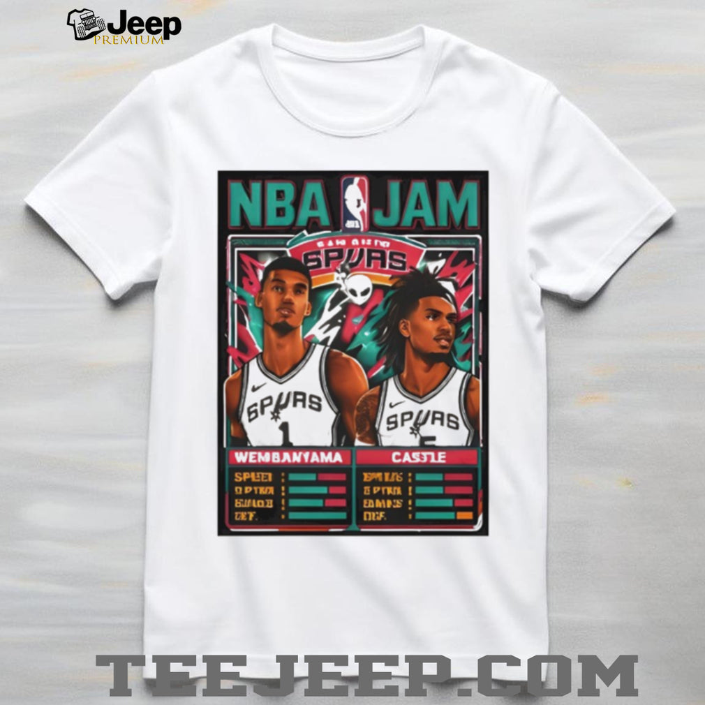 NBA Jam Victor Wembanyama and Stephon Castle Spurs T Shirt