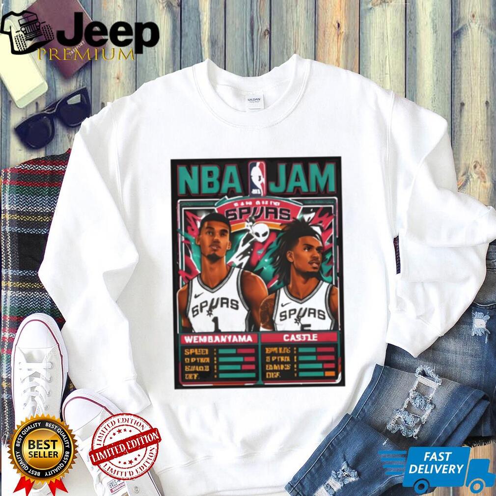 NBA Jam Victor Wembanyama and Stephon Castle Spurs T Shirt