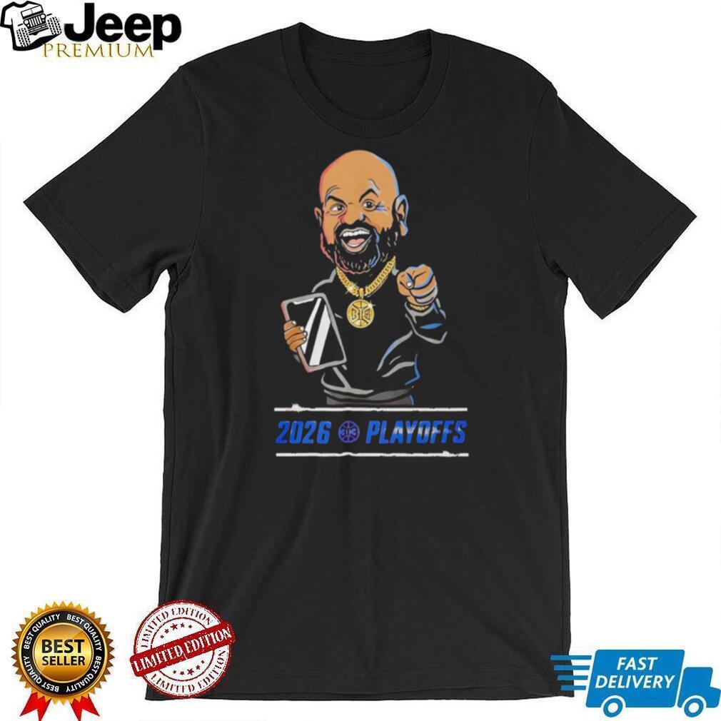 NBA Playoffs 2026 Cartoon CoachFan Celebration T Shirt