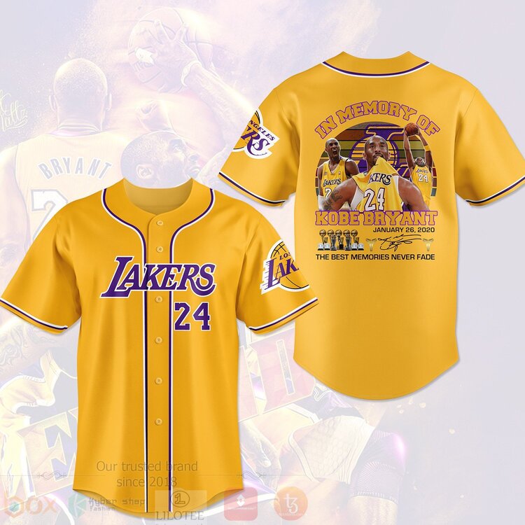 FASHION NBA Los Angeles Lakers Kobe Bryant Baseball Jerseys Botton Shirt
