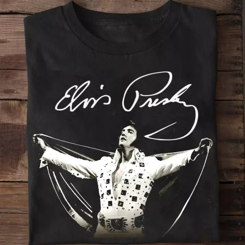NEW Retro El.v.is Shirt Signature Black All Size T-Shirt Hoodie, Sweatshirt | WearSparks.com