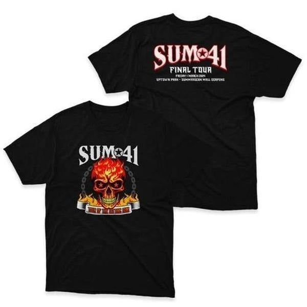 NEW SUM 41 Tour Of The Setting Sum Final Tour Black All Size Shirt OM08