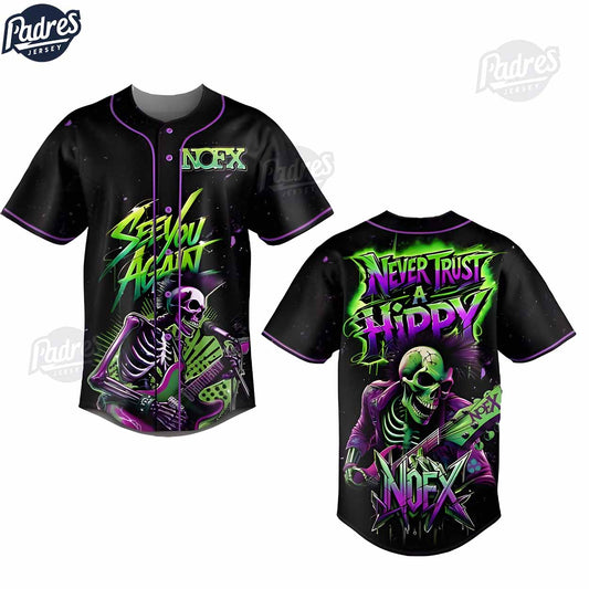 NOFX Band See You Again 3D Baseball Jersey Outfit - Padres Jersey Oasis: Elevate Your Baseball Style Game... (Image 1)