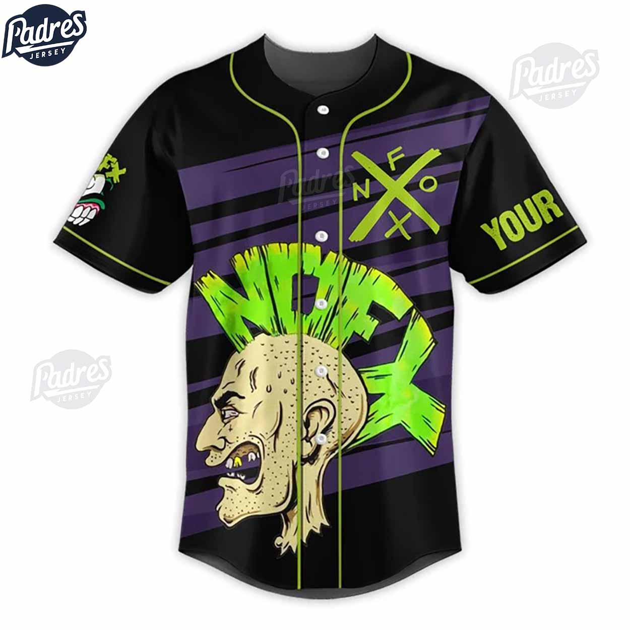 NOFX Punk In Drublic Final Tour Custom Baseball Jersey - Padres Jersey Oasis: Elevate Your Baseball Style Game