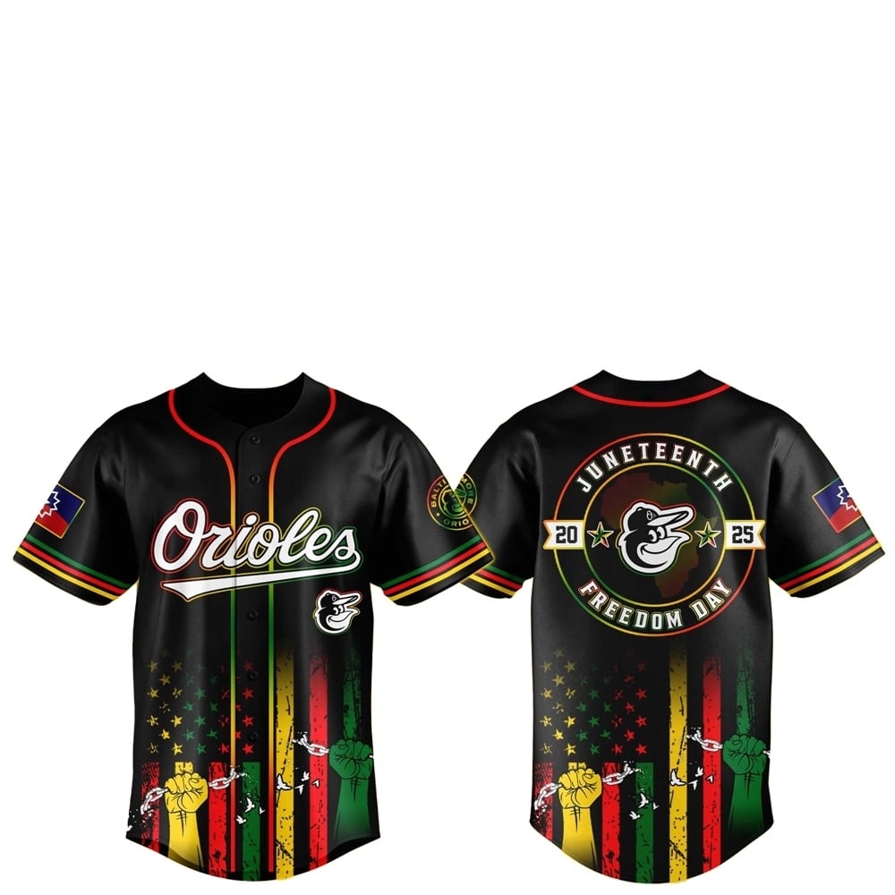 Baltimore Orioles Juneteenth Day 2025 Baseball Jersey Hat - Grishko.com T-Shirts, Hoodie, Sweatshirt (Image 1)