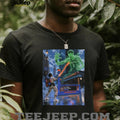 NY Knicks vs San Antonio Spurs Victor Wembanyama light saber attacking poster shirt