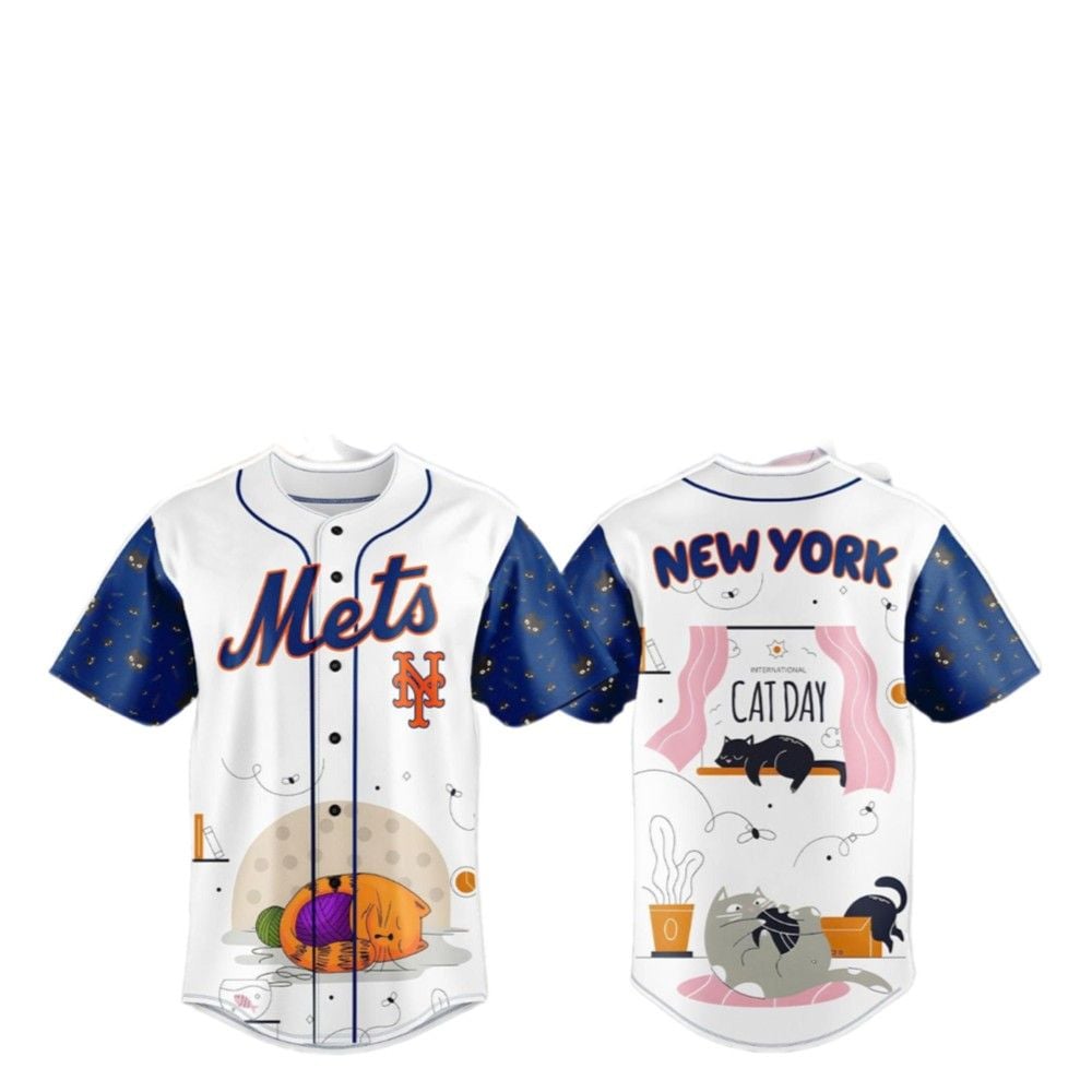 NY Mets 2025 International Cat Day Jersey - Grishko.com T-Shirts, Hoodie, Sweatshirt | WearSparks.com (Image 2)