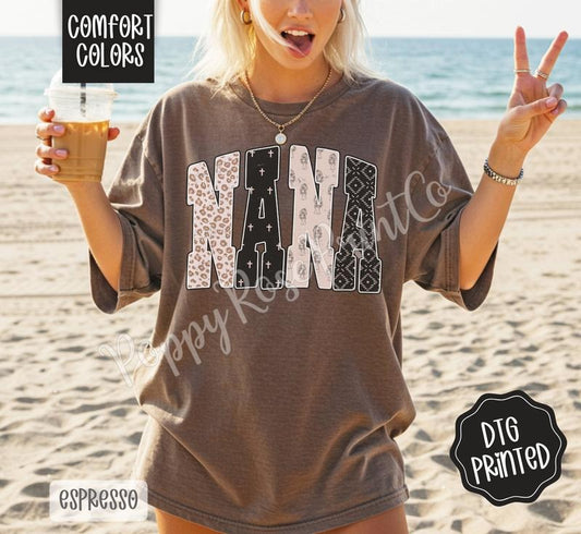 Nana Tiger Shirt Comfort Colors, Trendy Graphic Women's Tee, Gift for Her