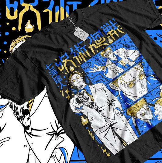 Nanami Kento T-Shirt S-4XL Jujutsu Kaisen JJK Gojo Satoru Horror Anime Shirt Tshirt S-4XL
