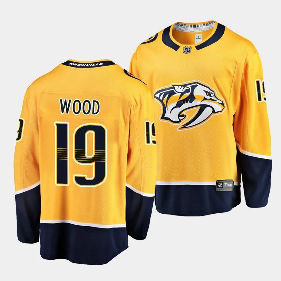 Nashville Predators #19 Matthew Wood Home Gold Jersey 2023 NHL Draft