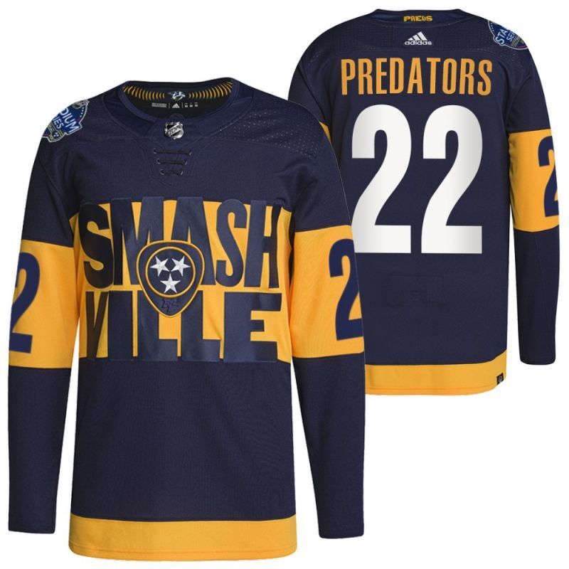 Nashville Predators #22 predators-navy-2022-stadium-series-primegreen-authentic-jersey