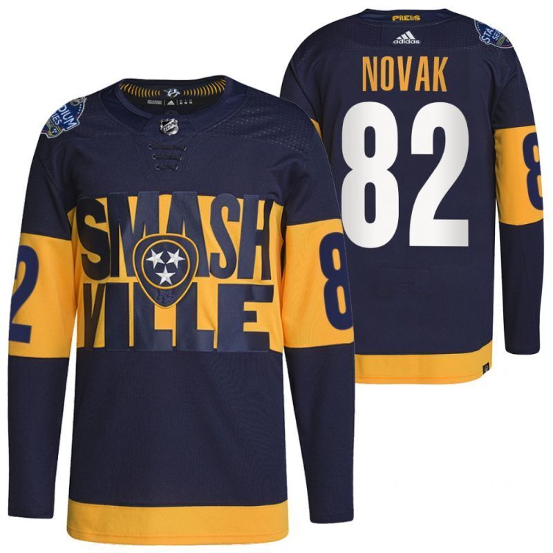 Nashville Predators #82 tommy-novak-predators-navy-2022-stadium-series-primegreen-authentic-jersey