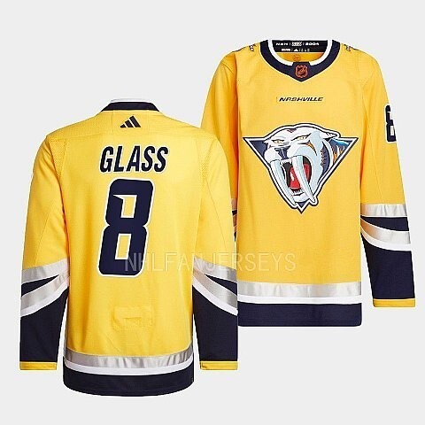 Nashville Predators #8 cody-glass-yellow-2022reverse-retro-2.0-authentic-primegreen-jersey_conew1