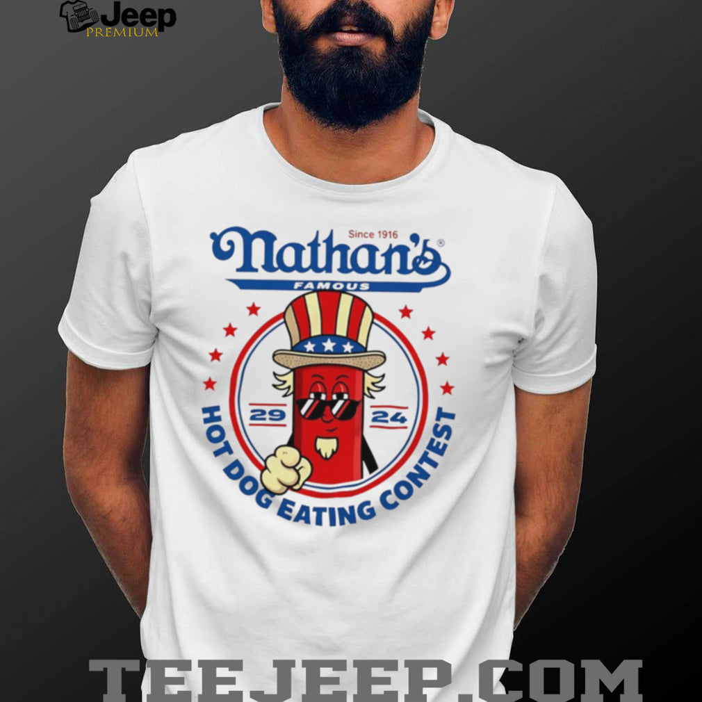 Nathan’s Famous 2024 Hot Dog Eating Contest Uncle Sam Mascot shirt