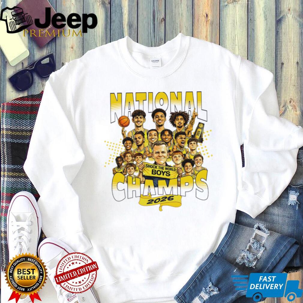 National Champs 2026 Shock The World Boys Basketball Championship T Shirt
