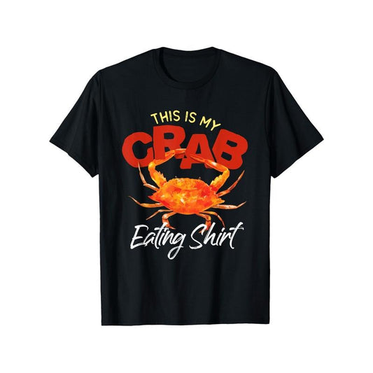 National Crab Fest Seafood Pun T-Shirt, 100% Cotton, Casual Crew Neck Tee, Regular Fit, Short Sleeve, Knit Fabric, Slight Stretch, with Crab Graphic, for Men & Women, All-Season, Weekend Casual Wear Made in USA