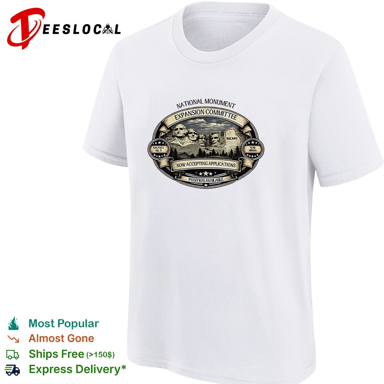 National Monument Expansion Committee Mount Rushmore vacancy poster shirt