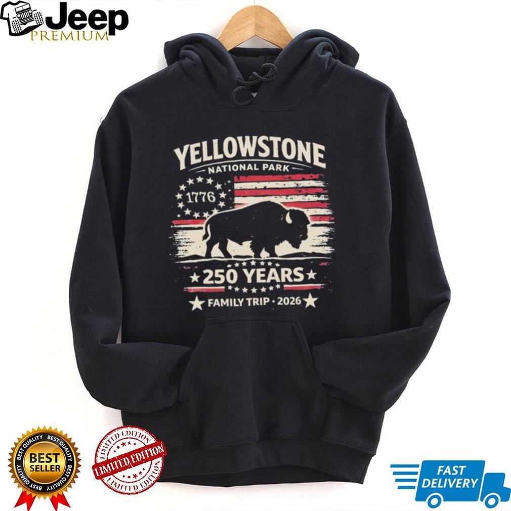National Park 250 Years Family Trip Bison 1776 2026 American flag shirt