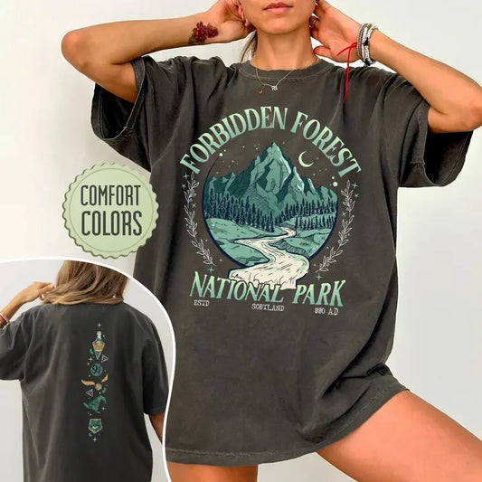 National Park Wizard Comfort Colors T-Shirt, Forbidden Forest Shirt, HP Inspired Tee, Wizarding World, Bookish Gift for Fan