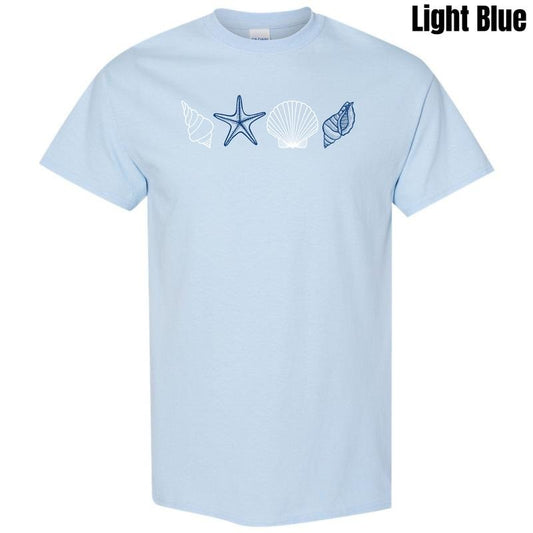 Nautical Shells Gildan Short Sleeve T-Shirt 'NLB' Hoodie, Sweatshirt | WearSparks.com