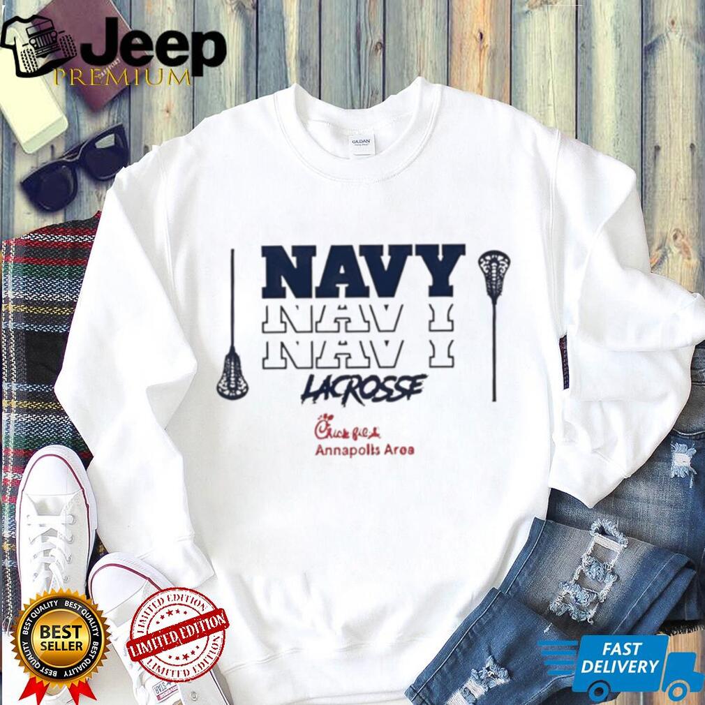 Navy Lacrosse Annapolis Area Chick fil A Sponsored Sports T Shirt