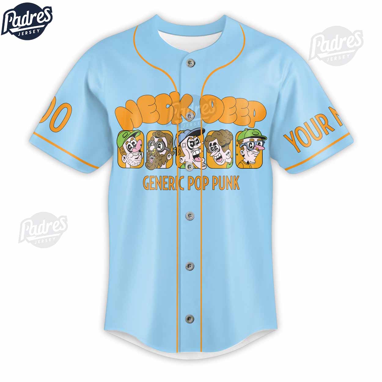 Neck Deep Band Custom Baseball Jersey Shirt (Image 2)