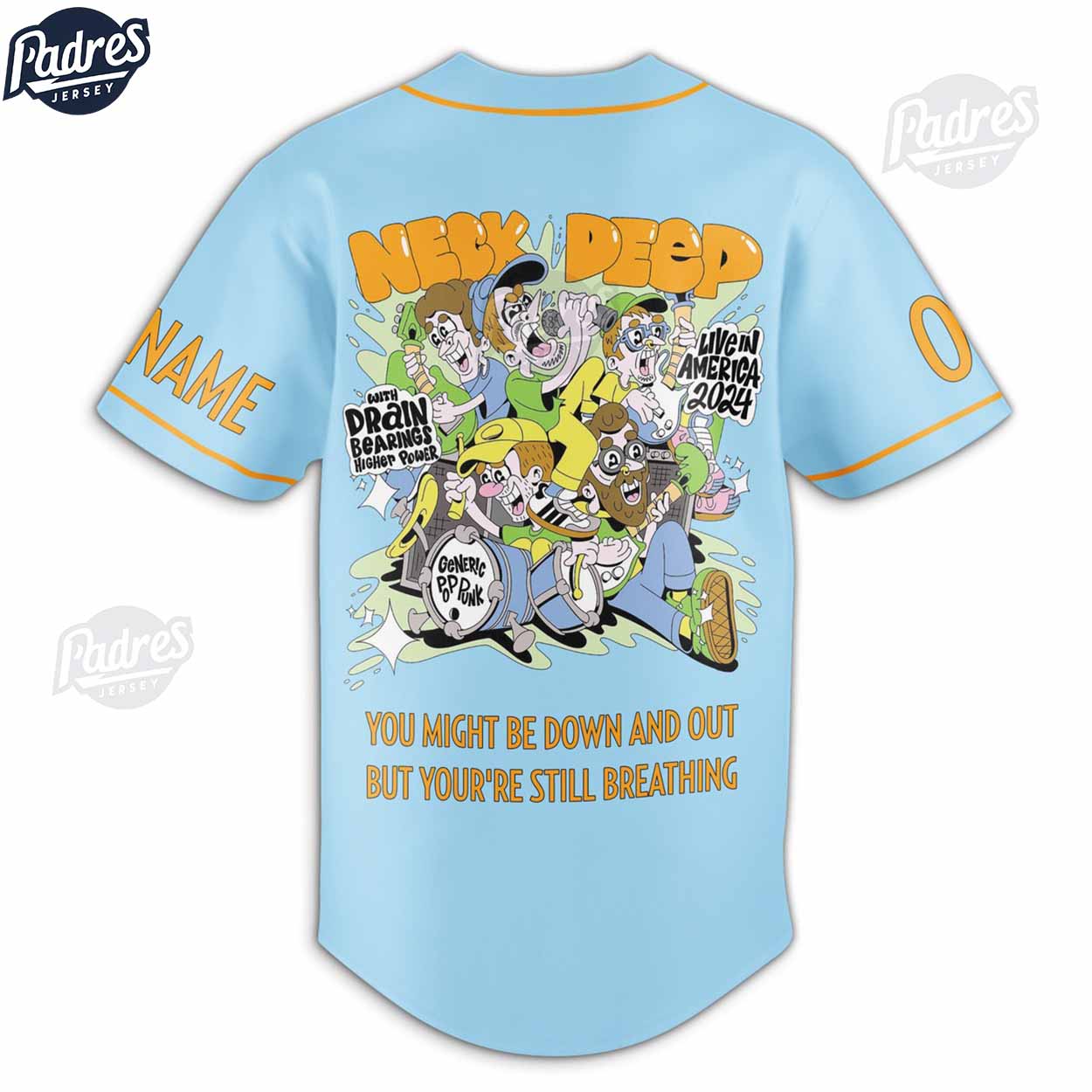 Neck Deep Band Custom Baseball Jersey Shirt (Image 3)