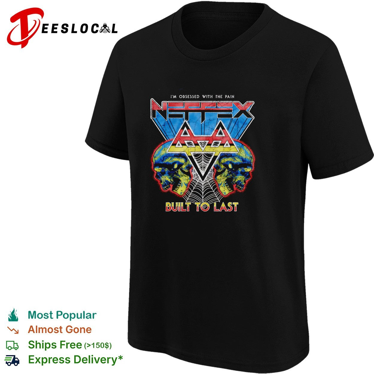 Neffex built to last I’m obsessed with the pain skulls spiderweb shirt