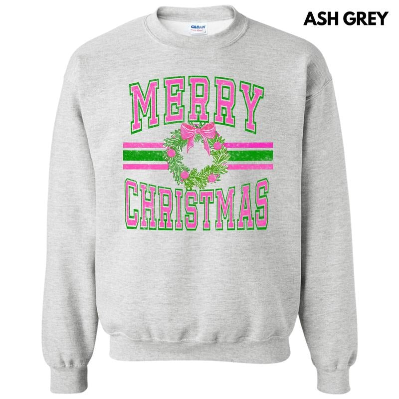Neon Varsity Merry Christmas Sweatshirt 'NLB' T-Shirts, Hoodie | WearSparks.com