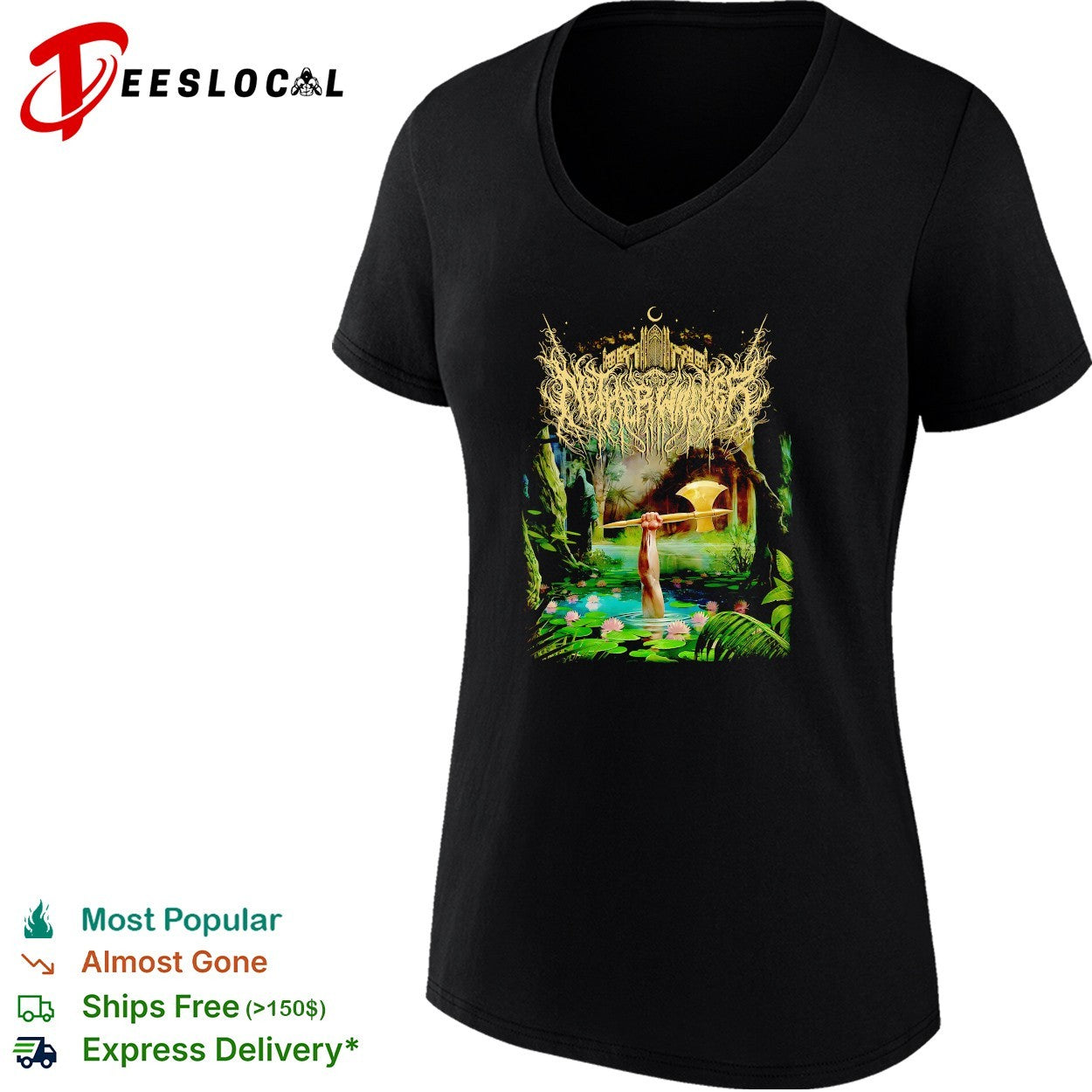 Netherwalker arm holding axe in swamp shirt