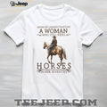 Never Underestimate A Woman Who Still Rides Horses In Her Seventies T Shirt