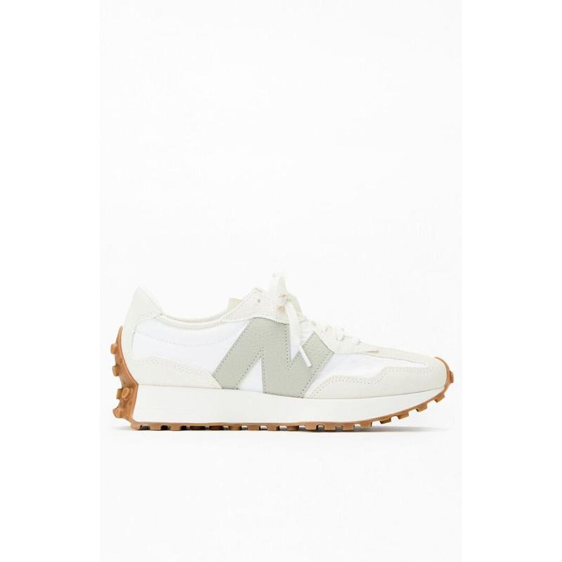 New Balance Women's Women's White & Green 327 Sneakers - Multicolor