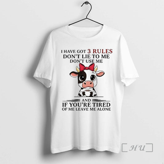 New Cow I Have Got 3 Rules Dont Lie _cf_84_ce_bf _ce_bc_ce_b5 Dont Use Me And T-Shirts, Hoodie, Sweatshirt | WearSparks.com
