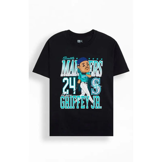 New Era Men's Seattle Mariners Ken Griffey Jr. Caricature T-Shirt - Multicolor Hoodie, Sweatshirt | WearSparks.com