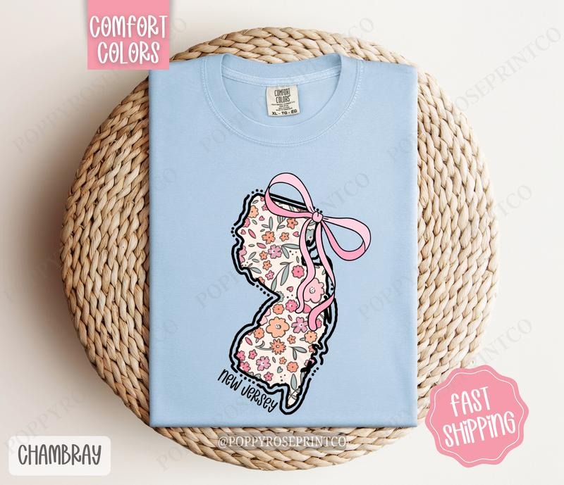 New Jersey Comfort Colors State Tshirt, Cute New Jersey Shirt, New Jersey Tshirt, New Jersey Shirt