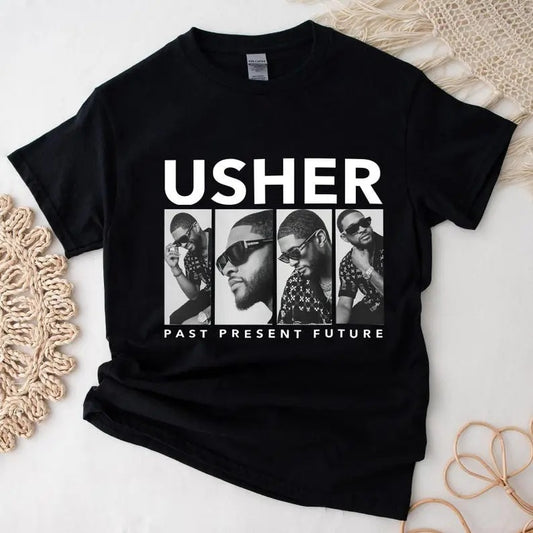 New Usher Concert Tshirt, Retro Graphic R&B Concert Shirt, Usher Coming Home Tour Shirt, Usher Concert Group Shirt