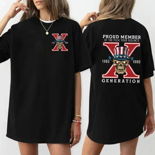 New Version Generation X T Shirt 2 Sided, Proud Member Of Generation X Shirt, Gen X Halloween Shirt, Unisex Short Sleeve Tee Shirt